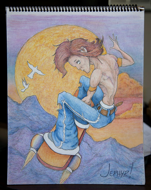  Pastel Pencil - "Strato" - Copyright 2019, Jephyr (Jeff Curtis), All Rights Reserved
